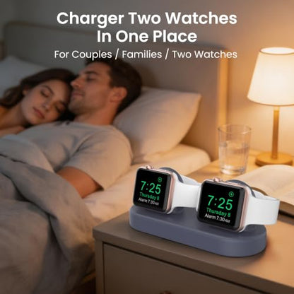 Delidigi for Dual Apple Watch Charger Stand, Charging Cable Not Included - color: Midnight Blue, Charger Not Included!
