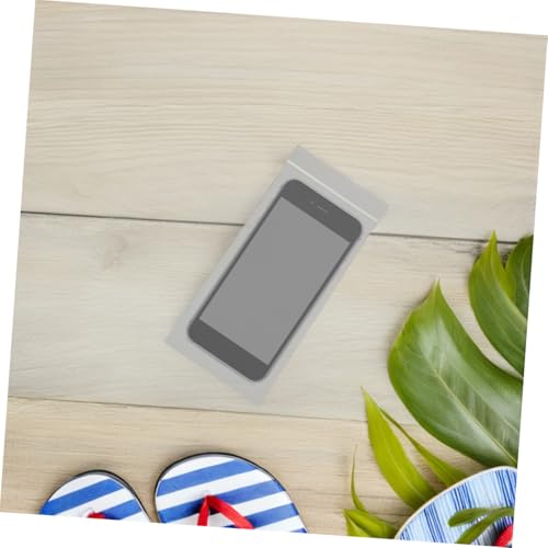 FRCOLOR 50pcs Waterproof Cell Phone Pouch with Touchscreen Function for Outdoor Sports and Beach Use, Disposable Mobile Phone Bag 9x19cm Sealed Dustproof Protection Transparent