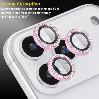 Camera Lens Protector for iPhone 17 Pro/17 Pro Max, Diamond Pink - color: Diamond Pink