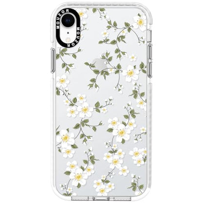 Cute Phone Case Compatible with iPhone XR, Vine Flowers Aesthetic Floral Pattern Case, Soft Clear TPU Shockproof Bumper Cover for Girls Women - size: iPhone XR