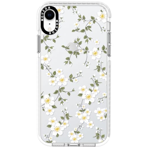 Cute Phone Case Compatible with iPhone XR, Vine Flowers Aesthetic Floral Pattern Case, Soft Clear TPU Shockproof Bumper Cover for Girls Women - size: iPhone XR