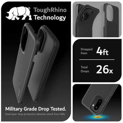 TUDIA MergeGrip Designed for OnePlus 15R Case 5G (2026) - [Military Grade Drop Tested] Dual Layer Shockproof Slim Rugged Tough Protective Phone Cases Cover (Black) - color: Black