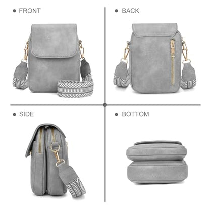 Fashion Small Crossbody Bags for Women Trendy Designer Cell Phone Purses | Adjustable Straps,with Card Holder,Detachable Wristlet Strap,small Cross Body Bag for Woman,Mini Bags,Travel Purse,Work,Gym - color: Lightgrey