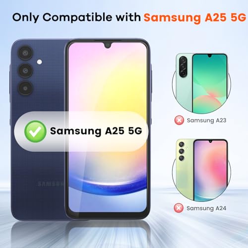 3+3 for Samsung Galaxy A25 5G Privacy Screen Protector Camera Protector - size: Galaxy A25 Privacy