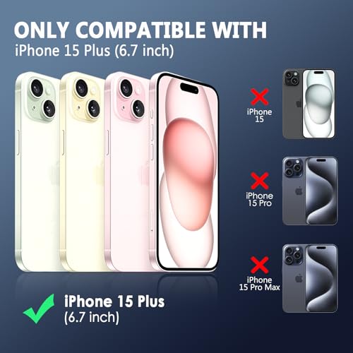 FanTEK Phone Case Compatible with iPhone 15 Plus Case, Anti-Scratch & Fingerprint Phone Case Protective Cover, Matte Black - size: iPhone 15 Plus