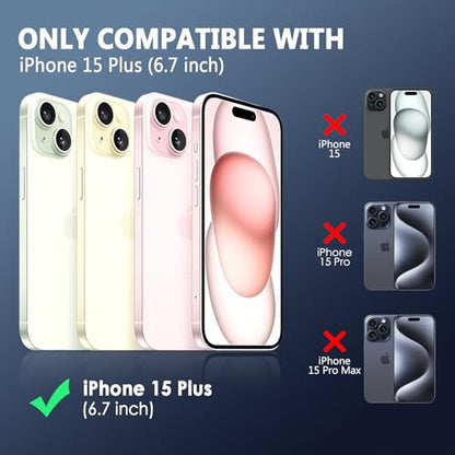 FanTEK Phone Case Compatible with iPhone 15 Plus Case, Anti-Scratch & Fingerprint Phone Case Protective Cover, Matte Black - size: iPhone 15 Plus