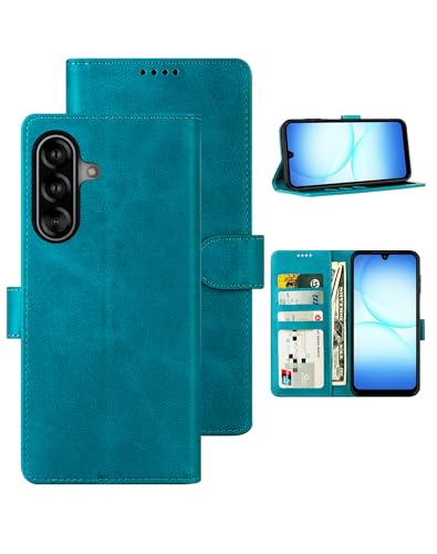 Feitenn for Samsung Galaxy A17 5G (6.7") Case Wallet 2026 with 4 Card Holders Kickstand, PU Flip Leather Magnetic Closure Folio Shockproof Protective Cover, Blue - color: Blue, size: Samsung Galaxy A17 5G