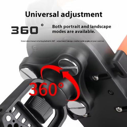 Motorcycle Phone Holder with Vibrations Dampener Nonslip Mount Handlebar Cellphone Mount - color: Or ange rear view