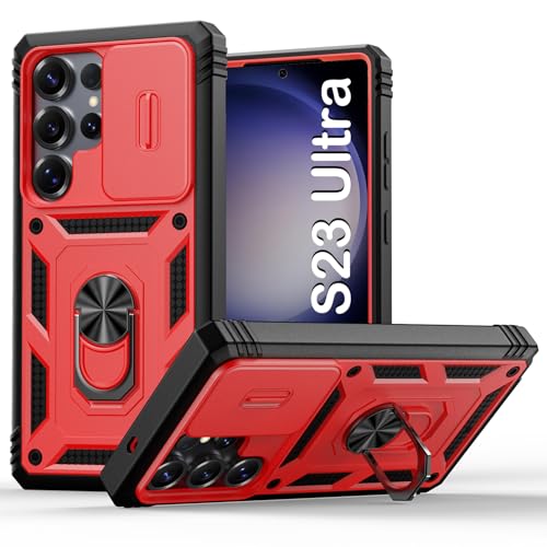 PASNEW Case for Samsung Galaxy S23 Ultra,6.8",Red - color: Red, size: Galaxy S23 Ultra (6.8 inch)
