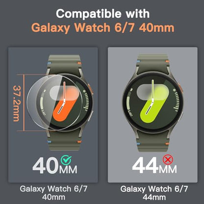 JETech Screen Protector for Samsung Galaxy Watch 7/6 40mm, 3-Pack | Tempered Glass Protection, HD Clear, Anti-Scratch Design - size: Galaxy Watch 7/6 40mm
