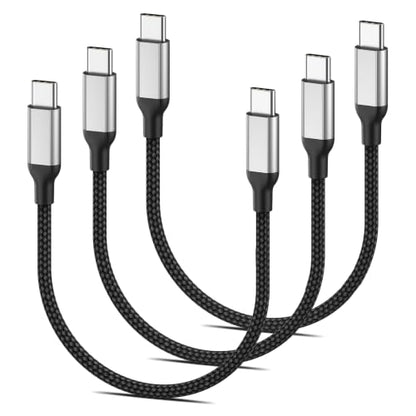 1ft USB C to USB C Fast Charging Cord Short, 3Pack for iPhone 17/16/15 - size: 1 Foot