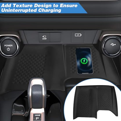 Wireless Charging Non-Slip Mat Fit for 2024 2025 Toyota Grand Highlander Silicone Protective Pad Dampproof Car Center Console Phone Charger Mat Liner Accessories