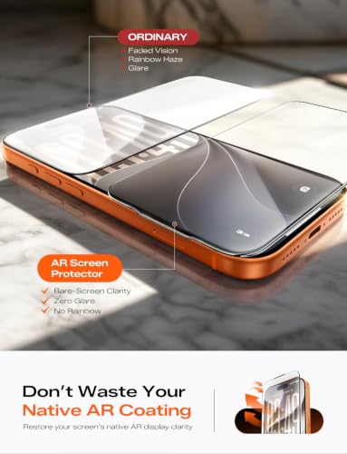 MAGIC JOHN 2Pack AR Screen Protector for iPhone 17 Pro Max Anti Reflection - size: iPhone 17 Pro Max 6.9inch