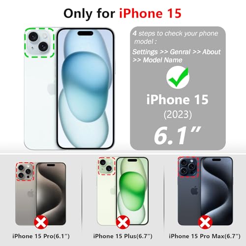 Varikke for iPhone 15 Case Wallet Strong Magnetic Detachable, Mint Green - color: (Standard) Mint, size: iPhone 15 6.1"