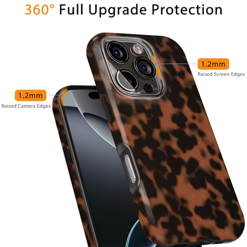for iPhone 16 Pro Max Case Tortoise Shell Cute Design | [Military Grade Protection], 8FT Drop Resistant Shockproof Heavy Duty Phone Case Cover Women Men for iPhone 16 Pro Max 6.9” - size: iPhone 16 Pro Max