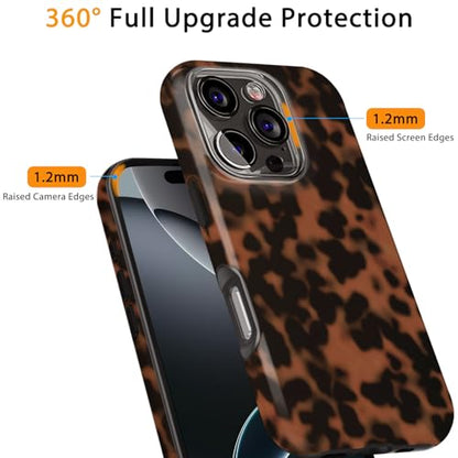for iPhone 16 Pro Max Case Tortoise Shell Cute Design | [Military Grade Protection], 8FT Drop Resistant Shockproof Heavy Duty Phone Case Cover Women Men for iPhone 16 Pro Max 6.9” - size: iPhone 16 Pro Max