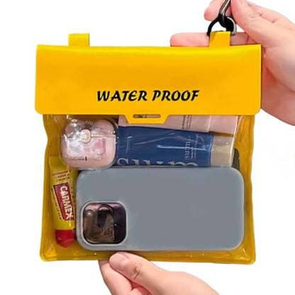 Waterproof Phone Pouch for Swimming Touch Screen Compatible Large Capacity Dry Bag for Beach Pool Floating Cruise Ship (Yellow) - color: Yellow