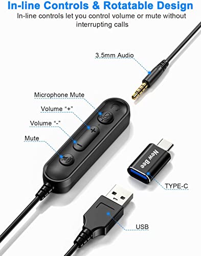 New bee USB Headset with Microphone for PC Computer Headset