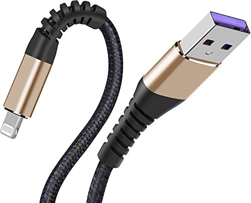 [ Apple Certified 2pack ] iPhone Charger,Lightning Cable, Fast Charging Cord for Apple iPhone 12/11/11Pro/11Max/ X/XS/XR/XS Max/8/7/6/5S/SE/iPad Mini Air (3ft, Gold) - color: Gold, size: 3foot