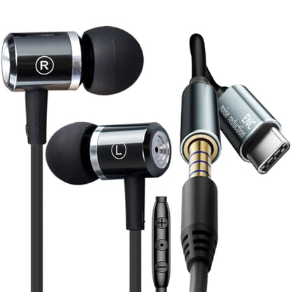 Wired Headphones with Noise-Canceling - Stereo Heavy Bass Plug Earbuds