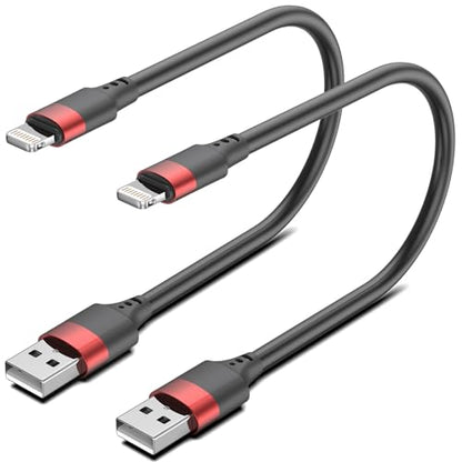 Vienceen 1 ft USB to Lightning Cable, 2 Pack Short iPhone Fast Charger Cord, [MFi-Certified] 12 Inch Lightning Charger Cable for iPhone 14/13/12 - size: 1 FT