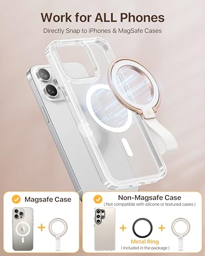 andobil [2026 Unrivaled Stability] Magnetic Phone Grip Holder for MagSafe - color: Rose Gold