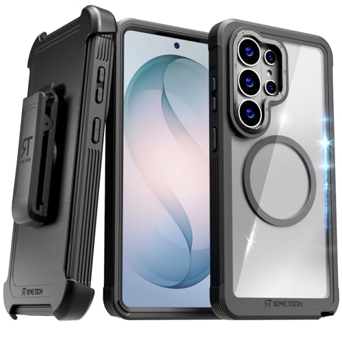 Designed for Samsung Galaxy S26 Ultra Case with Belt Clip Holster | Protective Cover with Strong Magnet Compatible with Magsafe - Black - color: Black