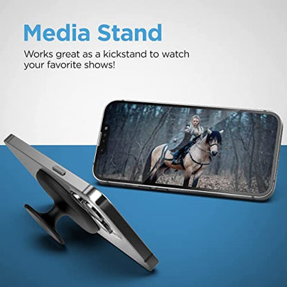 ENCASED Magnetic Phone Grip - Designed for MagSafe, iPhone 16/15 Pro Max and iPhone 14/13/12 Cases and Accessories (2-in-1 Holder + Kickstand)