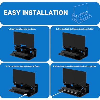 Dual Phone Holder Organizer Stand for 2 Phones