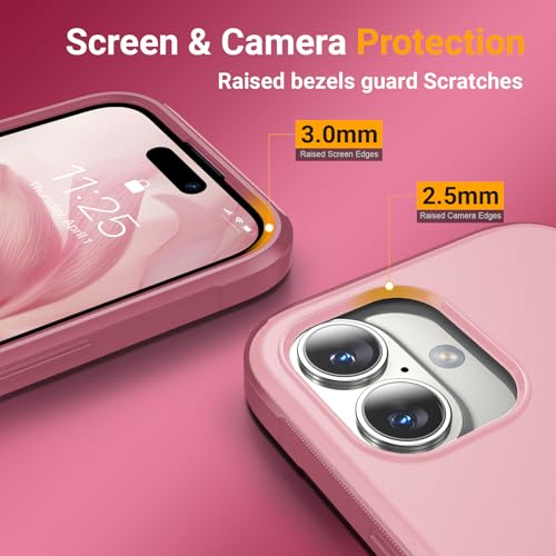 jaroco Magnetic for iPhone 16 Case Heavy Duty Rugged Dual-Layer Pink - color: Pink, size: iPhone 16