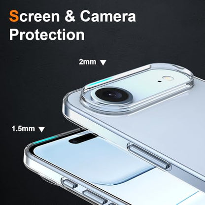 Silicone Clear for iPhone Air Case.Ultra Thin with Comfort Grip | Soft Slim-Fit TPU iPhone Air Phone Cover,Non-Slip,Shockproof Protection,Scrath-Resistant - size: iPhone Air case