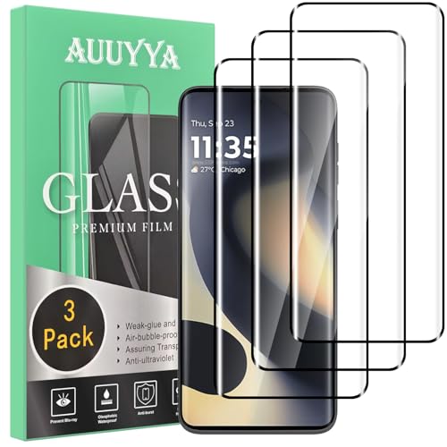 3-Pack for Motorola Moto Edge 2024 Screen Protector Tempered Glass, 3D Full Coverage Film, 9H Hardness HD Bubble-Free Film, Anti-Scratch Premium Protective Glass for Moto Edge 2024 - size: Motorola Edge 2024