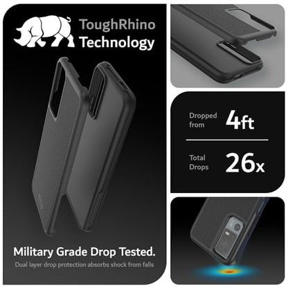 TUDIA MergeGrip for Jitterbug Smart 4 Case T608G, [Military Grade Drop Tested] Shockproof Protection Slim Rugged Dual Layer Heavy Duty Phone Cases for Senior - Matte Black - color: Matte Black