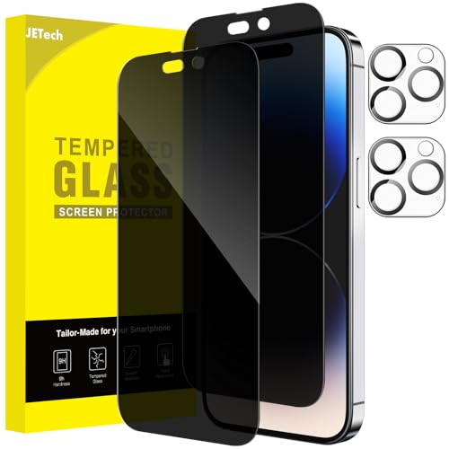 JETech Privacy Screen Protector for iPhone 14 Pro Max, 2+2 Pack - size: iPhone 14 Pro Max