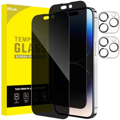 JETech Privacy Screen Protector for iPhone 14 Pro Max, 2+2 Pack - size: iPhone 14 Pro Max