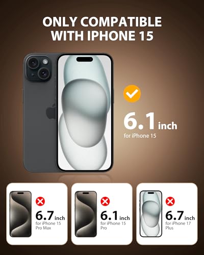 PDDKISS 2 Pack Privacy Screen Protector for iPhone 15 - size: for iPhone 15 - 6.1 inch
