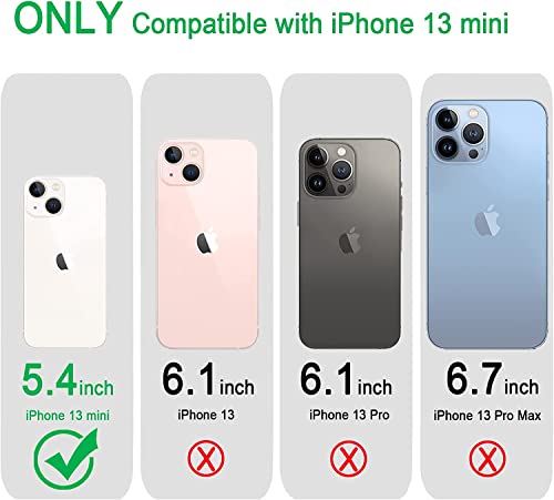 JJGoo Compatiable with iPhone 13 Mini Case Clear, Transparent Shockproof Phone Case for iPhone 13 Mini, Slim Anti-Scratch Hard PC Back Protective Cover Bumper - size: for iPhone 13 Mini