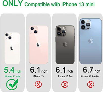 JJGoo Compatiable with iPhone 13 Mini Case Clear, Transparent Shockproof Phone Case for iPhone 13 Mini, Slim Anti-Scratch Hard PC Back Protective Cover Bumper - size: for iPhone 13 Mini
