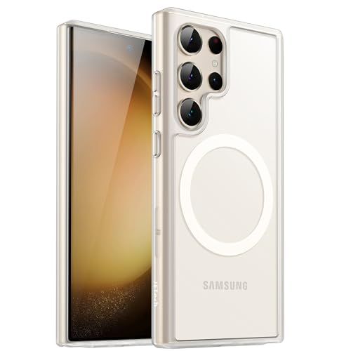 JETech Magnetic Case for Samsung Galaxy S23 Ultra, Frosted Clear - color: Frosted Clear