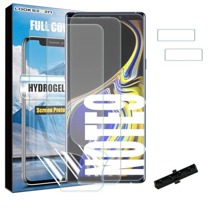 3 Hydrogel Films + 2 Tempered Glass Lens Protector For Galaxy Note 9 - size: Note 9