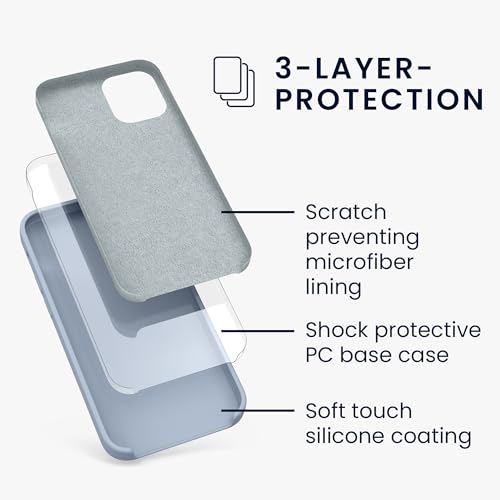 kwmobile Case Compatible with Apple iPhone 12 mini Case - TPU Silicone Phone Cover with Soft Finish - Light Blue Matte - color: light blue matte, size: iPhone 12 mini