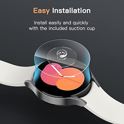 JETech Screen Protector for Samsung Galaxy Watch 5/4 44mm, 3-Pack | Tempered Glass Protection, HD Clear, Anti-Scratch Design - size: Galaxy Watch 5/4 44mm
