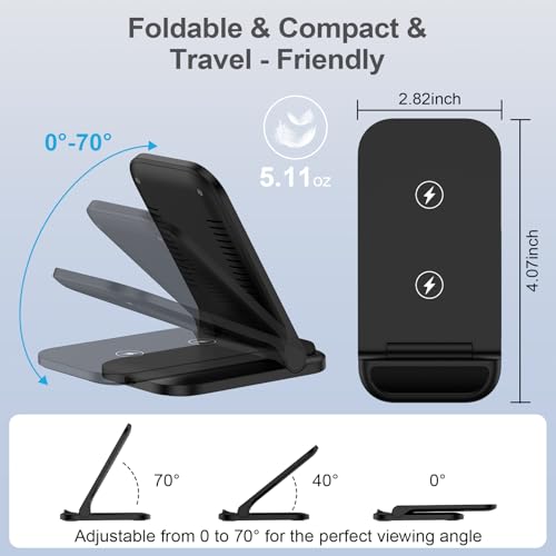 for Pixel 10A Wireless Charger Stand Fast Charging Desk for Google Pixel 10 - color: Black