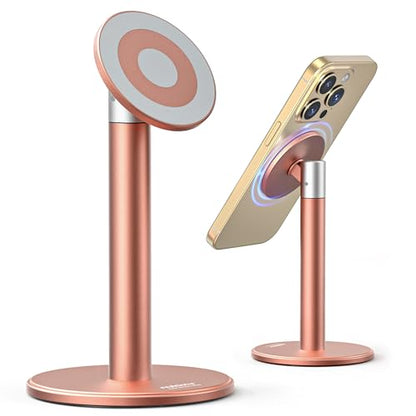 Nulaxy Magnetic Full Aluminum Cell Phone Stand with 360 Rotating, Pink - color: C-Pink
