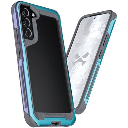 Ghostek ATOMIC slim S22+ 5G Phone Case with Clear Back and Iridescent Aluminum Bumper Military Grade Shockproof Protective Phone Cover Designed for 2022 Samsung Galaxy S22+ Plus (6.6 Inch) (Prismatic) - color: Prismatic, size: Galaxy S22 Plus