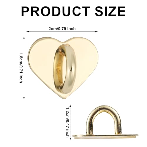 Gosknor 8pcs Heart Cell Phone Ring Holder, Cute Phone Charm Hooks Adhesive Smartphone Finger Ring Grip Sticky Metal Loop Stand for Cellphone Case Pad Tablet DIY Accessories (gold) - color: gold