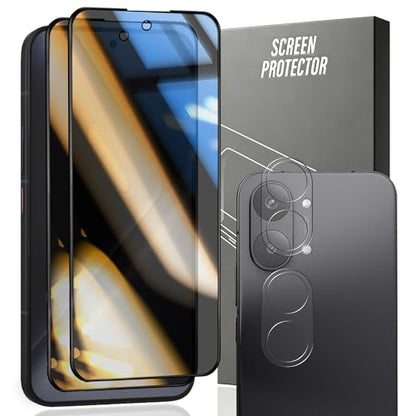 2+2 Pack Privacy Screen Protector for Xiaomi Poco X8 Pro Max, Anti-Spy Tempered Glass with Camera Lens Protector, 9H Anti-Scratch, Bubble Free, Case Friendly - size: for Poco X8 Pro Max