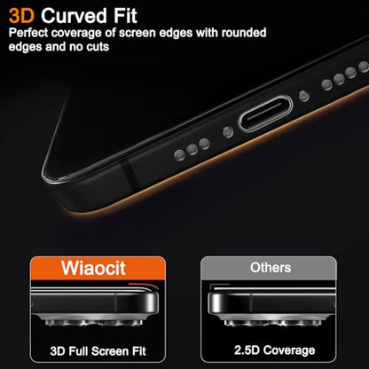 Wiaocit Tempered Glass Privacy Screen Protector for iPhone 16 Pro - size: iPhone 16 Pro-6.3 Inch