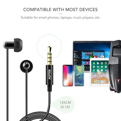 AGPTEK Sleep Earbuds, in-Ear Earphones for Sleeping with 3 Sizes