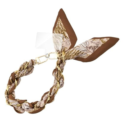 ZOOEASS Phone Wrist Lanyard Gold Metal Scarf Phone Charm Strap with Tether Tab Women Phone Chain Accessories for Handbags - color: Style 10